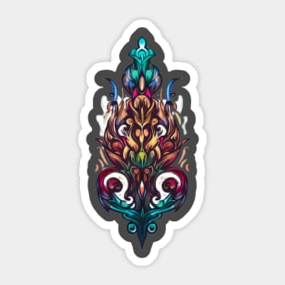 design that takes us to a fantasy world with magical creatures, incredible landscapes and magical elements. Sticker